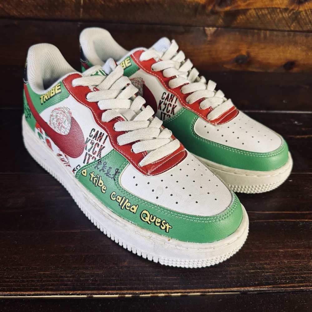 Custom Nike Air Force 1 Shoe NEW Tribe Quest Rock n Roll Hall of Fame W 9.5 M 8